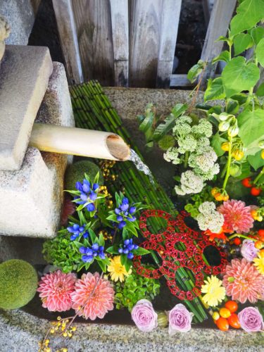 花手水　北野天満宮