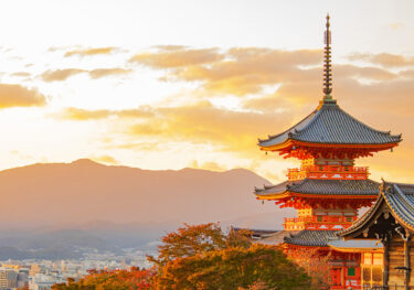 “Kiyomizu-dera Temple, with its iconic wooden stage jutting out over a cliff, is one of Kyoto’s premier tourist attractions.”